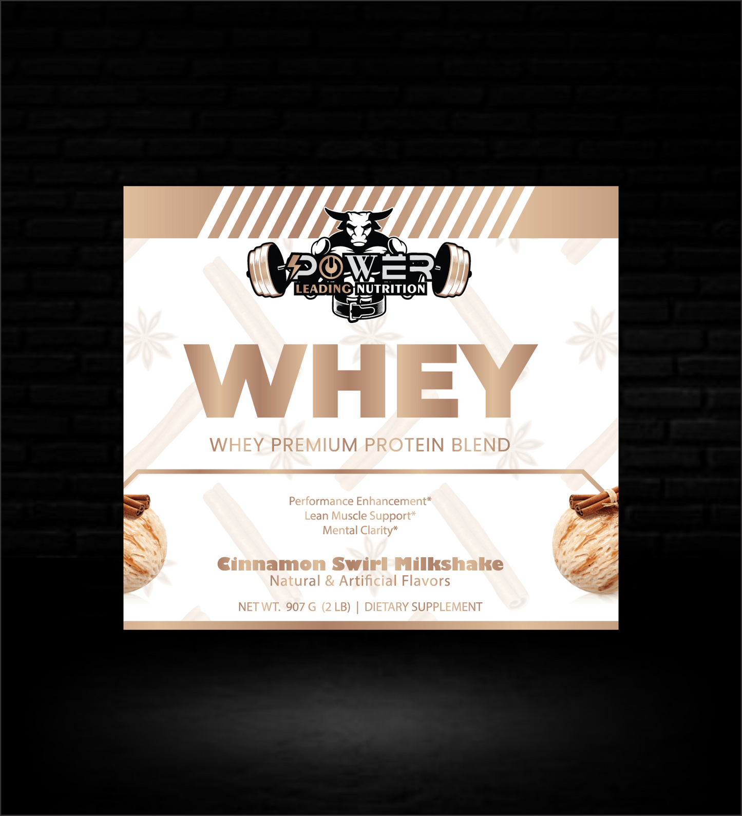 Mezcla de proteína de suero de leche premium (helado con canela)