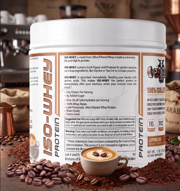 ISO-WHEY Protein | 25g Whey Isolate | Cappuccino 1 LB
