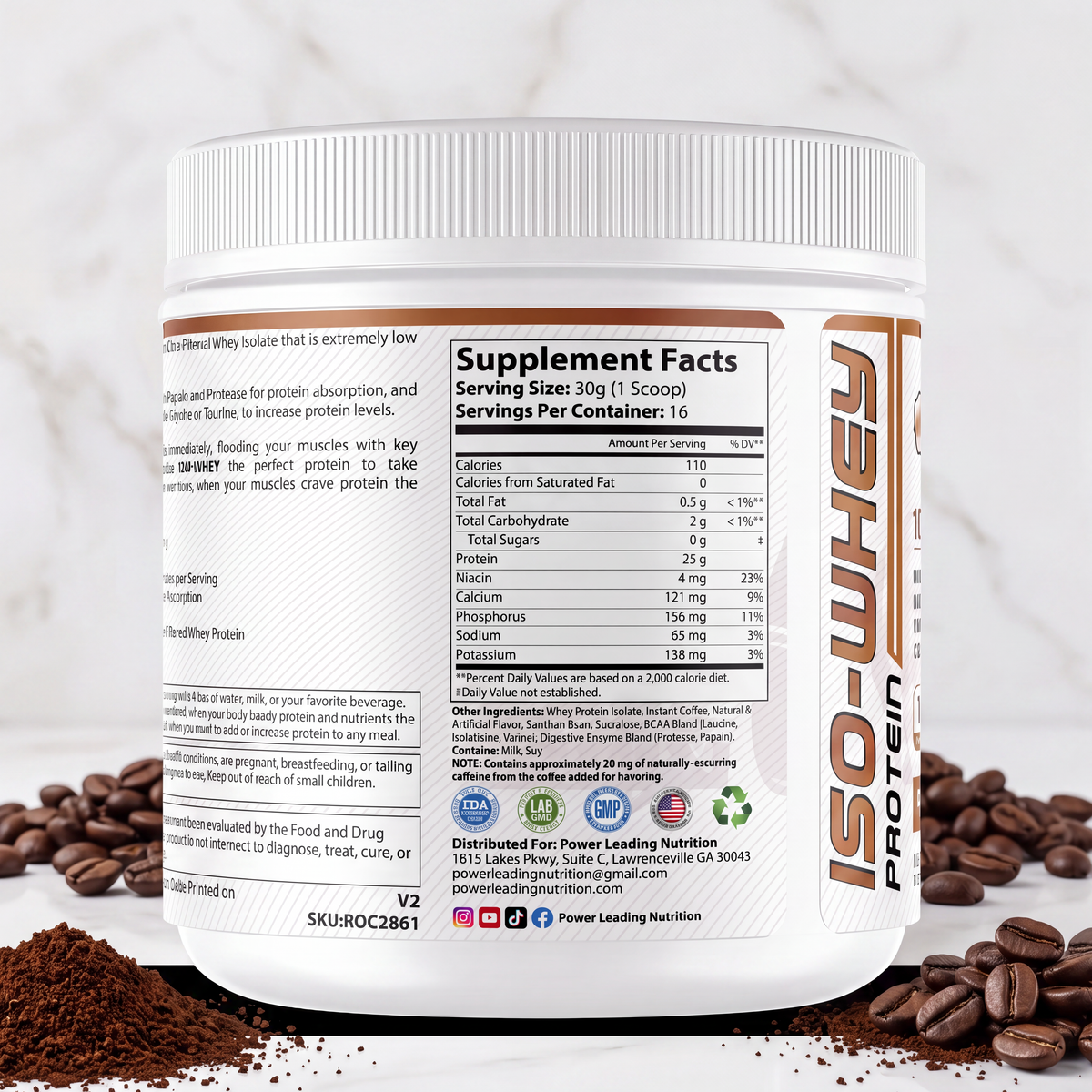 ISO-WHEY Protein | 25g Whey Isolate | Cappuccino 1 LB