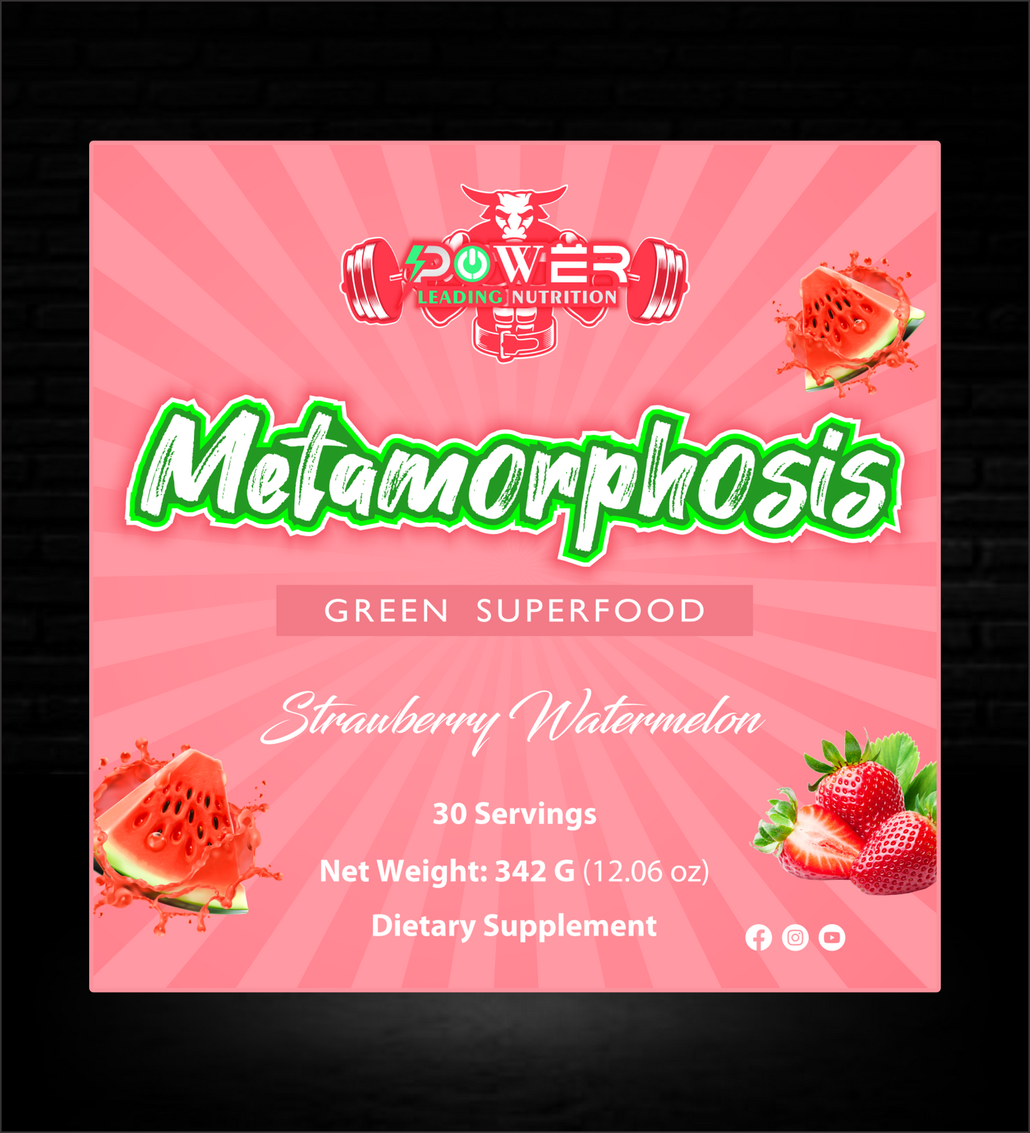 Metamorphosis (Green Superfood) Strawberry Watermelon