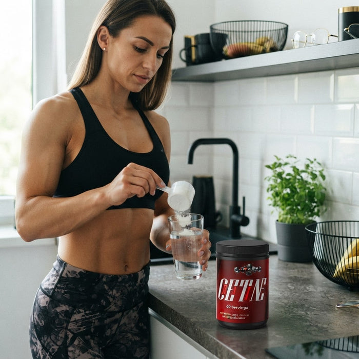 Customer using Power Leading Nutrition supplements