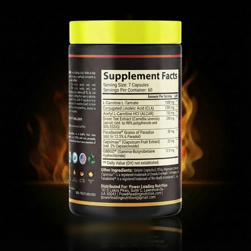 Sonic Boom Advanced Formula bottle — Supplement Facts label side