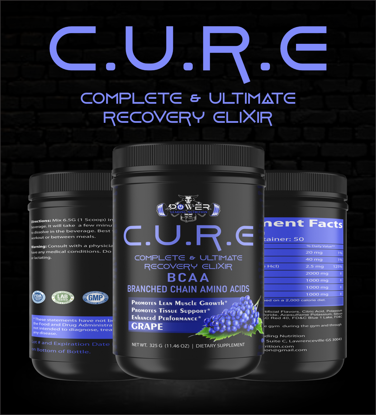 CURE Complete & Ultimate Recovery Elixir (Grape)