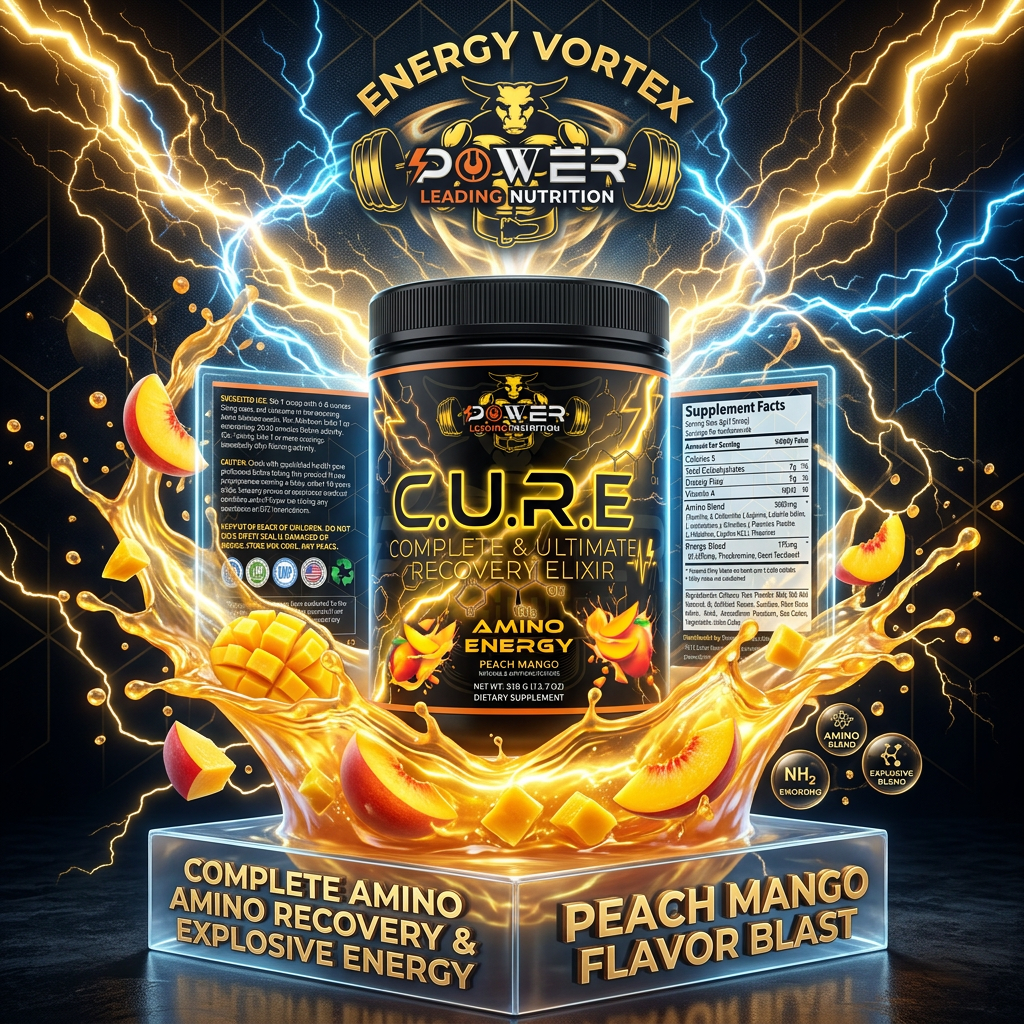 🔥 C.U.R.E™ Amino Energy Peach Mango – Complete & Ultimate Recovery Elixir