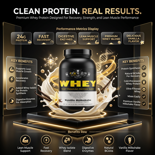 Premium Vanilla Whey Protein Blend | Pure Fuel for Muscle Growth