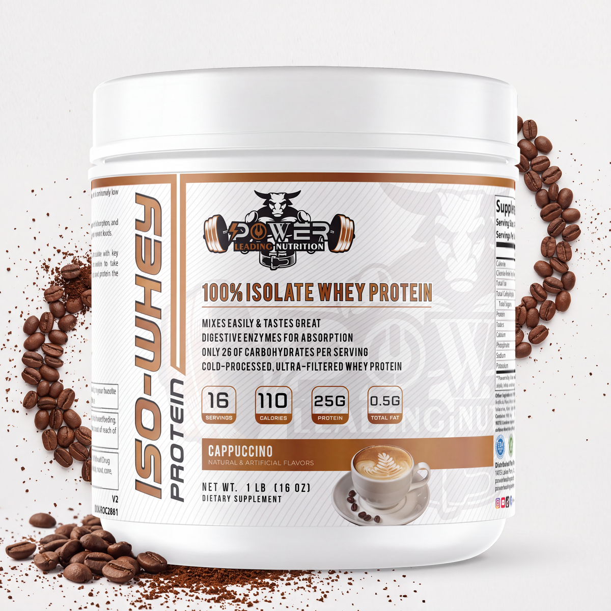 ISO-WHEY Protein | 25g Whey Isolate | Cappuccino 1 LB